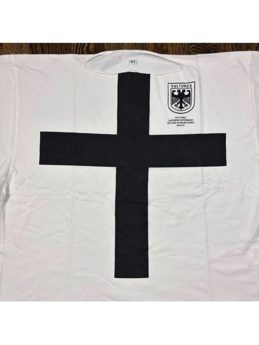 Kanye West Vultures Cross Tee White Boxy Oversized Size L Sealed